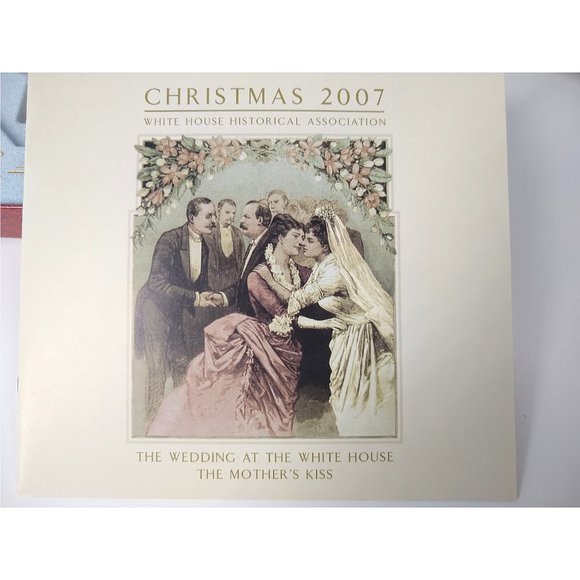 2007 Gold-plated White House Christmas Ornament The Wedding Cleveland, Orig Box - Picture 4 of 10